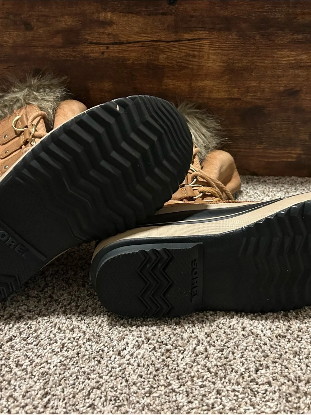 Sorel Brown | Lace-Up Waterproof Winter Boots | Insulated | Tan + Black